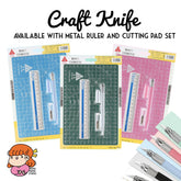 πΈπ¬ Craft Knife Precision Paper Cutter with A5 Cutting Pad Metal Ruler Set