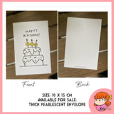 πΈπ¬ Minimalist Happy Birthday Congrats Congratulations Postcard Greeting Card 1pc
