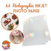 πΈπ¬ Holographic Rainbow Inkjet Photo Paper 250 gsm