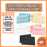 πΈπ¬ C6 Thick High Quality Cardstock Envelopes