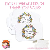 πΈπ¬ 45pcs ζθ°’ε‘ - Floral Wreath Cute Thank You Cards Pack Nana Paper Studio