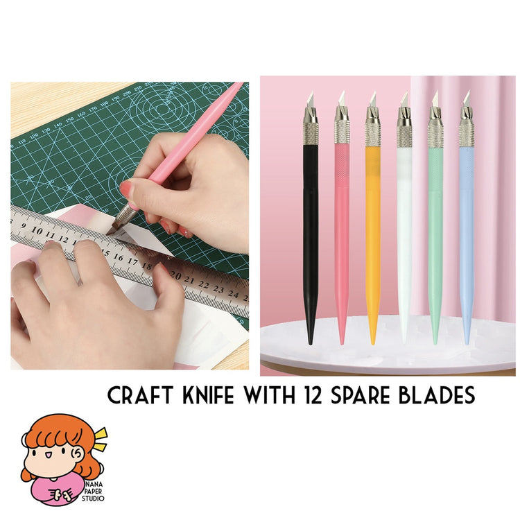 πΈπ¬ Craft Knife Precision Paper Cutter with A5 Cutting Pad Metal Ruler Set