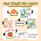 πΈπ¬ Mini Thank You Cards Fun Modern Cute Teacher Appreciation Designs 1 PC