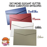 🇸🇬 Elegant Glitter Thick Envelopes nanapaperstudio
