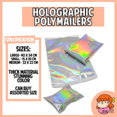 🇸🇬 Holographic Laser Polymailers Courier Bag Envelope Mailing
