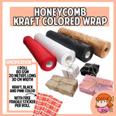 πΈπ¬ Honeycomb Kraft Packaging Wrap Paper Fragile Pink Black Eco Friendly