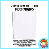πΈπ¬ WHOLESALE 180/230/300 GSM A4 Thick Cardstock Art Card White Plain Nana Paper Studio