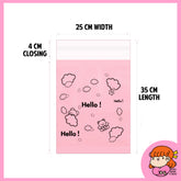 🇸🇬 Bear Design Printed Pastel Pink Purple Polymailers Courier Bags Plastic Parcel Gift Packaging