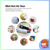 πΈπ¬ Portable Heat Gun EU Plug for Shrink Sheets Clay Wax Seals Projects Nana Paper Studio