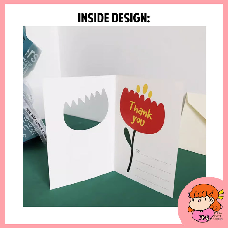 🇸🇬 Girl and Boy Thank You Card for Teachers Day Children Cute Design Fun Trendy Greetings Nana Paper Studio