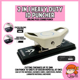 πΈπ¬ 2 in 1 Heavy Duty ID Card Puncher Corner Cutter for Thick Materials Nana Paper Studio