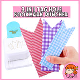 πΈπ¬ 3 in 1 Tag Hole Corner Puncher Bookmark Design Ribbon Nana Paper Studio