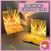 πΈπ¬ 3D Singing Light Birthday Greeting Card with Envelope
