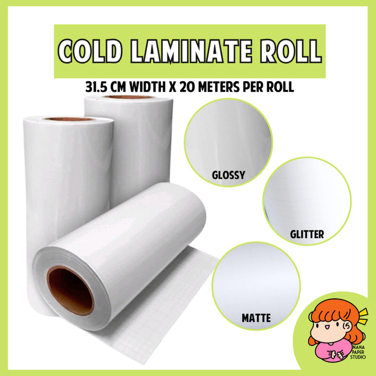 πΈπ¬ Cold Laminating Film Roll Photo Top Matte Glossy Glitter Transparent Sticker Protective Sheet Nana Paper Studio
