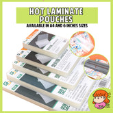 πΈπ¬ A4 6 Inches Hot Laminating Film Laminate Pouch for Machine Project Thick 50 Sheets