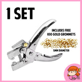 πΈπ¬ 2 in 1 Eyelet Puncher 5MM for Hang Tag with Eyelet Grommet Leather Paper Board Fabric Clay Nana Paper Studio