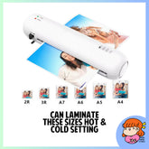 πΈπ¬ A4 Portable Laminator Laminating Machine Hot and Cold for Home Office Projects Slim Light SG Plug