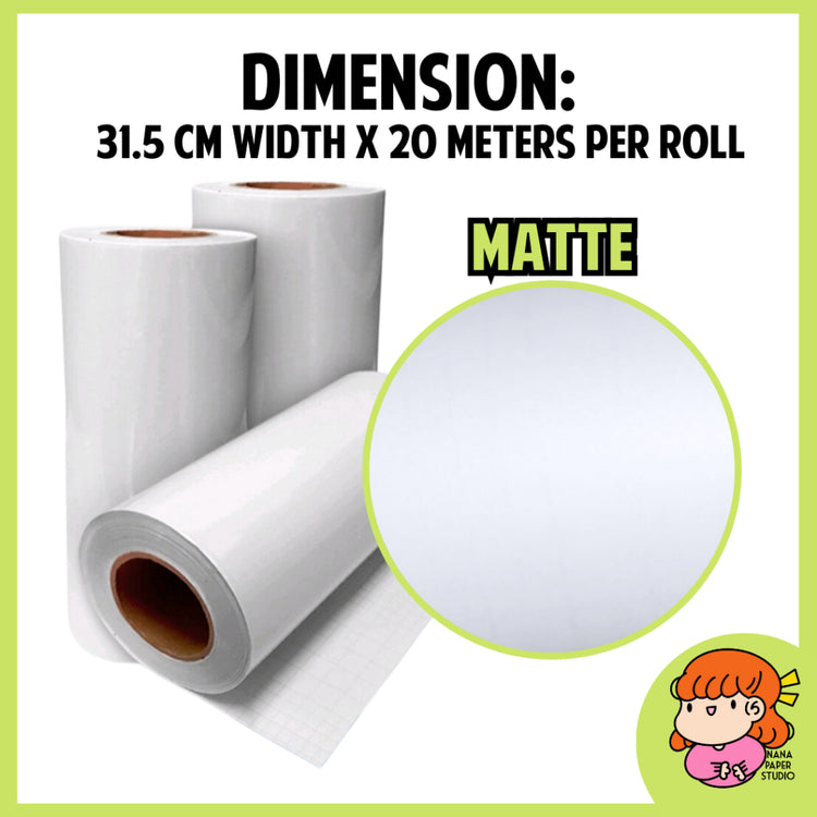 πΈπ¬ Cold Laminating Film Roll Photo Top Matte Glossy Glitter Transparent Sticker Protective Sheet Nana Paper Studio