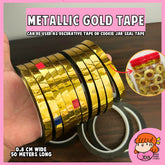 πΈπ¬ Gold Tape Adhesive for Decorative Art Cookie Jar Snack Seal