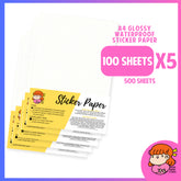 πΈπ¬ A4 Glossy Waterproof Sticker Paper 500 sheets - Inkjet Compatible Vinyl