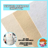 πΈπ¬ A4 Textured Printable Cardstock Card Paper Wood Pulp Cream White for Invitations Art Cards