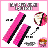 πΈπ¬ 20cm/30cm Big Pink Vinyl Squeegee Scrapper with Felt Ruler Nana Paper Studio