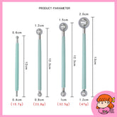 πΈπ¬ Metal Ball Clay Shrink Sheet Fondant Cake Dotting Tool Mould Stainless Steel Ball Set - 4PCS