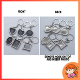 πΈπ¬ DIY Metal Photo Insert Frame Picture Holder Car Key Chain Gift Keyring