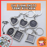 πΈπ¬ DIY Metal Photo Insert Frame Picture Holder Car Key Chain Gift Keyring