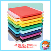 πΈπ¬ 230GSM A4 Thick Assorted Colored Papers 50 100 Sheets - Art Paper for Crafting