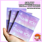 🇸🇬45pcs Pastel Galaxy Themed Thank You Card nanapaperstudio