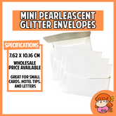 🇸🇬Mini Pearlescent Glitter Paper Envelopes for Small Cards Letters Invitations nanapaperstudio