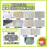 🇸🇬WHOLESALE Cold Laminate Photo Top Protective Sheets Glossy Matte Glitter Sparkle nanapaperstudio