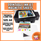 πΈπ¬ A4 Printable Inkjet Laser Magnetic Sheets 1 PC