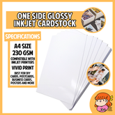 πΈπ¬ A4 One Side Glossy Thick Cardstock 230 GSM Paper nanapaperstudio