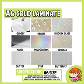 🇸🇬 A6 Cold Laminate Photo Top Film FREE Normal Mail Toploader