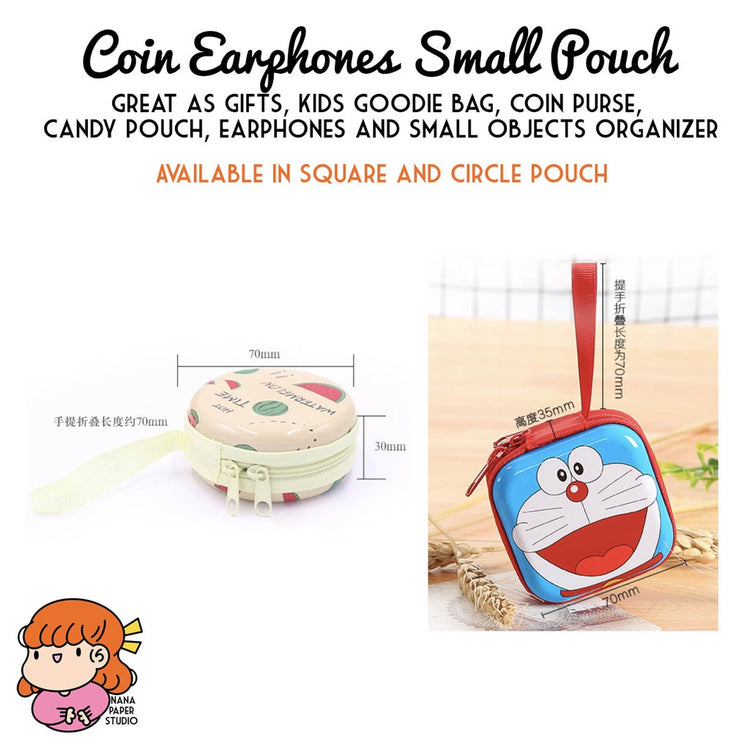 🇸🇬 CLEARANCE Cartoon Square Circle Coin Earphone Purse Pouch Holder Wallet Goodie Bag Gift Party 1 PC