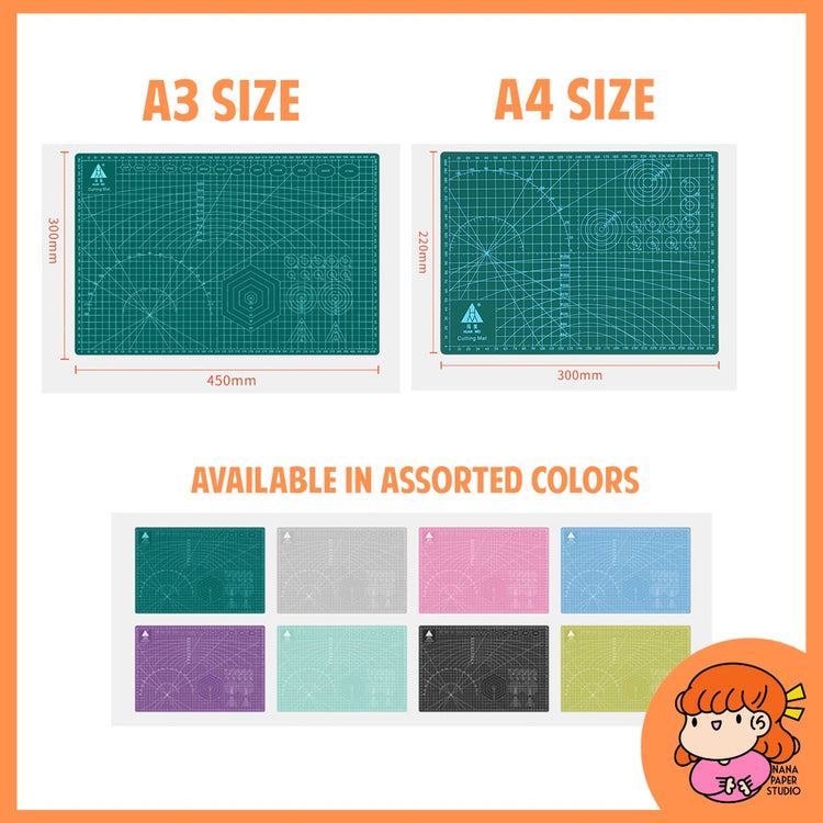 🇸🇬 Double Sided Cutting Mat Pad Self-Healing Grid 1 PC