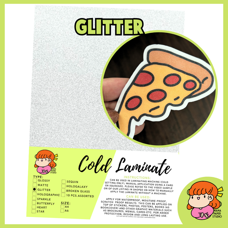 🇸🇬 A4 5/10 Sheets Cold Laminate Sticker Sheet Photo Top Transparent Stickers Glossy Matte