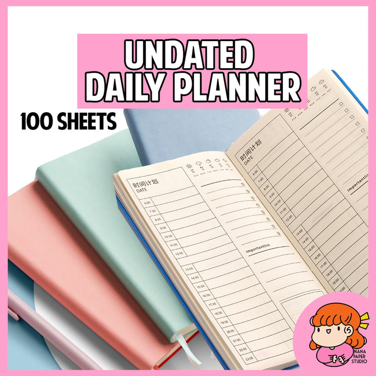 🇸🇬  Daily Pocket Planner Undated 100 sheets 2022 nanapaperstudio