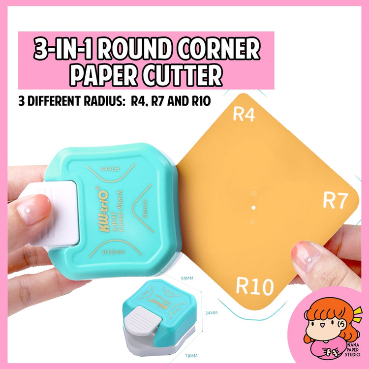 🇸🇬 3 in 1 Round Corner Paper Cutter 1 PC