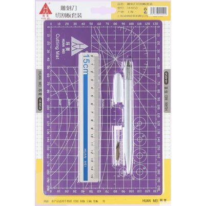 🇸🇬 Craft Knife Precision Paper Cutter with A5 Cutting Pad Metal Ruler Set