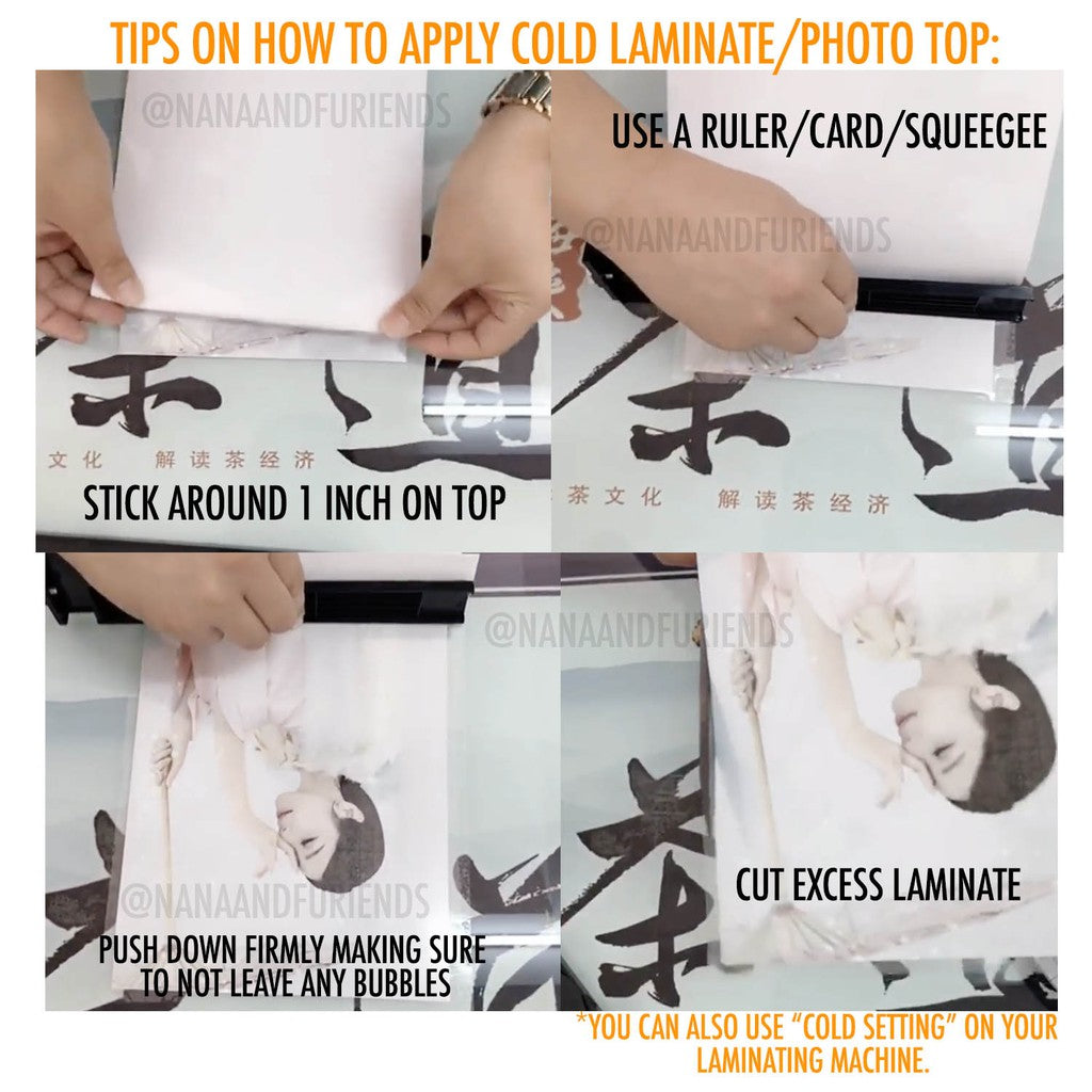 🇸🇬 A4 5/10 Sheets Cold Laminate Sticker Sheet Photo Top Transparent ...