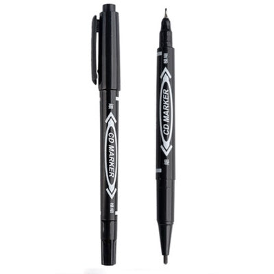 🇸🇬 Double Tip Permanent Marker Oil Based Black Pen 1 PC