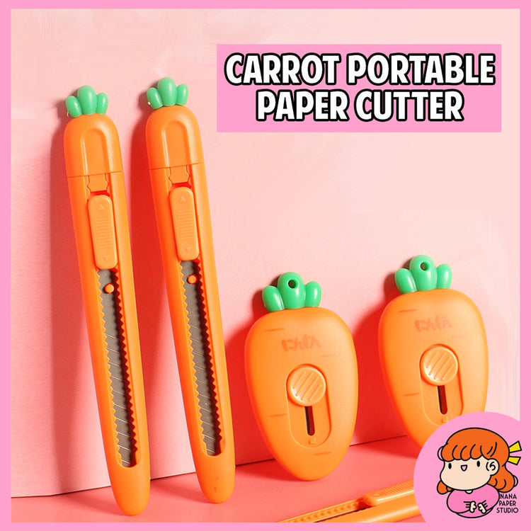 🇸🇬 Carrot Cute Portable Paper Cutter Pen Knife 1 pc