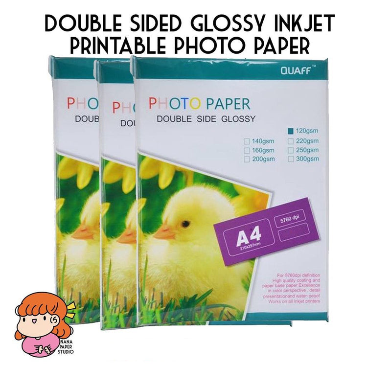 🇸🇬 Double sided Glossy Inkjet Photo Paper 25/50 sheets nanapaperstudio