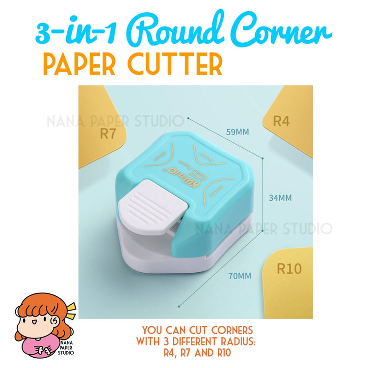 🇸🇬 3 in 1 Round Corner Paper Cutter 1 PC