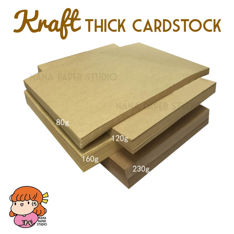 🇸🇬 A4 Kraft Brown Thick Cardstock Paper