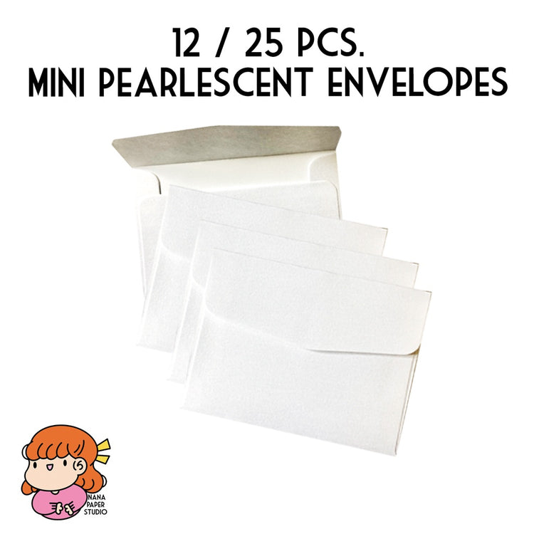 🇸🇬Mini Pearlescent Glitter Paper Envelopes for Small Cards Letters Invitations nanapaperstudio