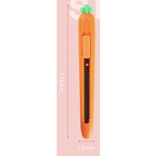 🇸🇬 Carrot Cute Portable Paper Cutter Pen Knife 1 pc